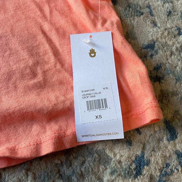 Spiritual gangster find the joy in the journey Callie crop tank top NWT XS - Picture 4 of 5